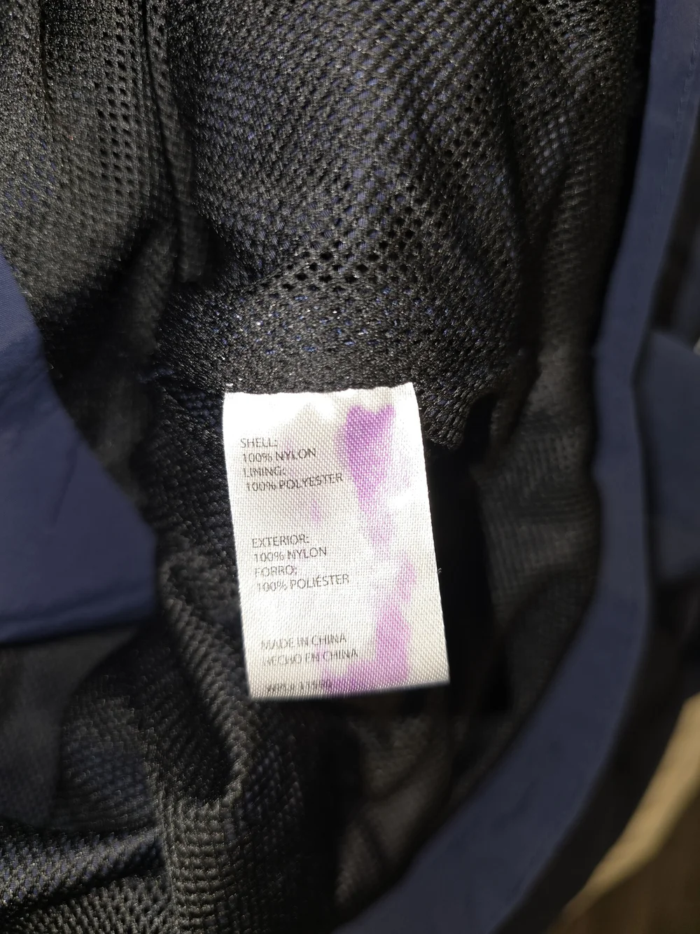 Men's Navy Rain Jacket with Full Zip and Hood